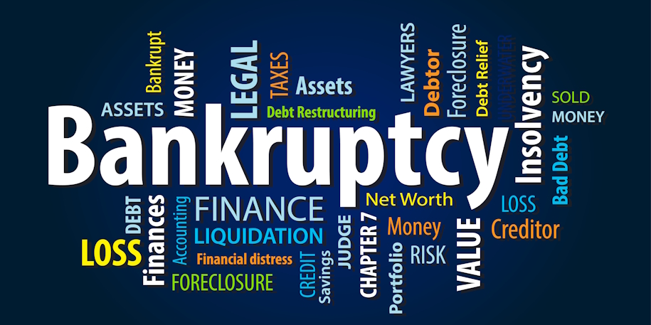 vector saying bankruptcy
