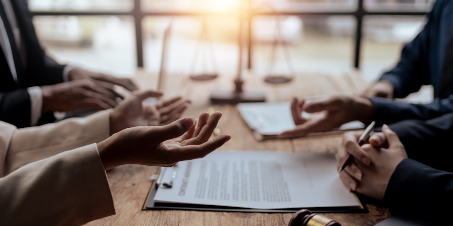 lawyer discussing debt relief options